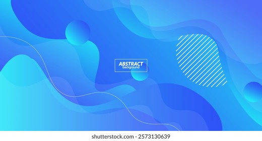 Abstract blue gradient wave background with simple shape elements. Colorful blue design. Vector Eps10