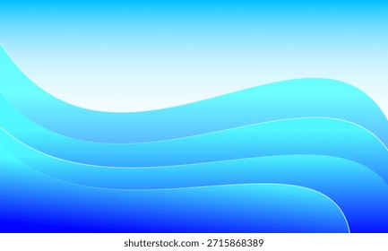 Abstractas fondo ondulado degradado azul con líneas blancas. Composición dinámica moderna de curvas.