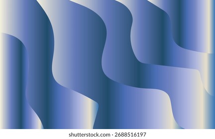 Abstract blue gradient wavy fluid flow background design