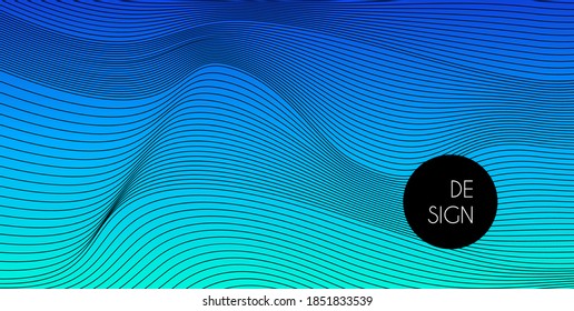 Abstract blue gradient wavy minimal background. Vector contemporary creative backdrop for banners, flyers, presentations, covers, headers