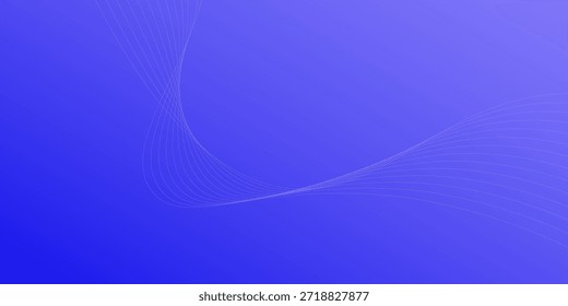 Gradiente azul Abstractas con líneas blancas Fondo de diseño de onda Luz moderna