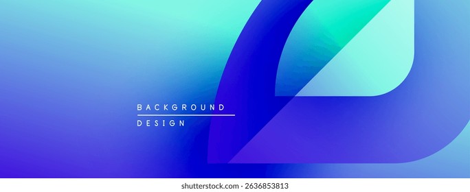 Abstract blue gradients create dynamic background. Text reads background design. Minimalist composition, modern aesthetic. Smooth transitions, vibrant colors.