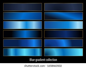 Colección de conjunto de degradados azules abstractos