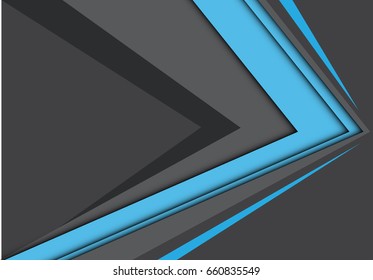 Abstract blue gray arrow speed design modern background vector illustration.