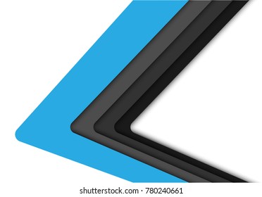Abstract blue gray arrow speed on white design modern futuristic background vector illustration.