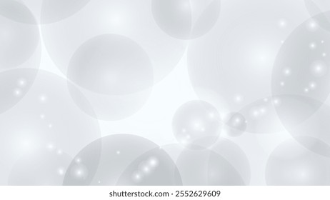 Abstract Blue Gray Circles with Dynamic Light and Shadows in Blue Background Vector