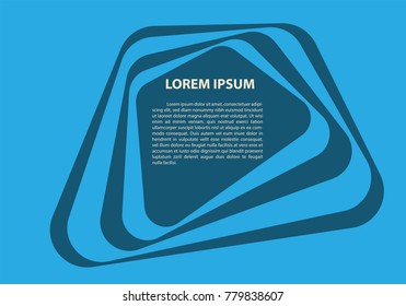 Abstract blue gray frame with text design modern background vector illustration.