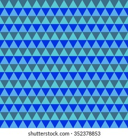 Abstract blue and gray geometric seamless pattern of triangles