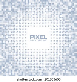 Abstract blue gray light pixel background, vector illustration 