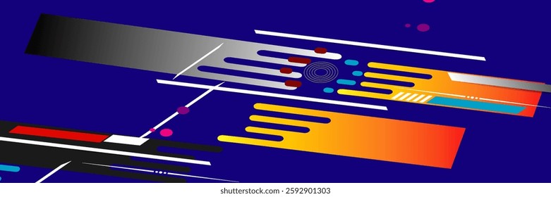 Abstract blue and gray mix banner design vector, dynamic sporty horizontal background template for media promotion or web banner