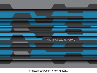 Abstract blue gray polygon design modern futuristic background vector illustration.