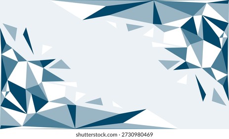 Fundo de quadro de polígono azul e cinza abstrato com formas geométricas nítidas estilo moderno limpo ideal para apresentações banners branding design corporativo e layouts da Web