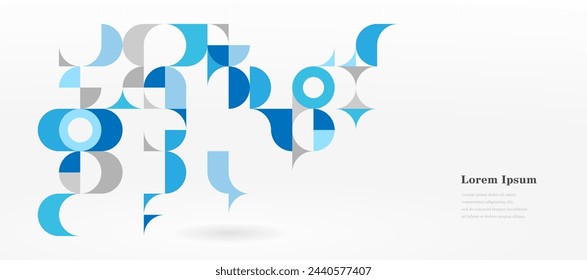 abstract blue gray round. geometric circle texture background. retro styled pattern. traditional concept.
