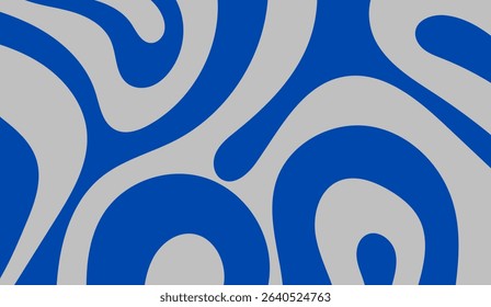 Abstract Blue and Gray Swirl Pattern: Modern Art Background with Intertwined Shapes for Digital Design and Creative Projects, Contemporary Illustration, Unique Visual Texture