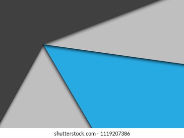 Abstract blue gray triangle blank design modern futuristic background vector illustration.