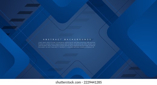 Abstract blue and gray triangle on dark color geometric design. modern futuristic background vector illustration.Eps10 vector