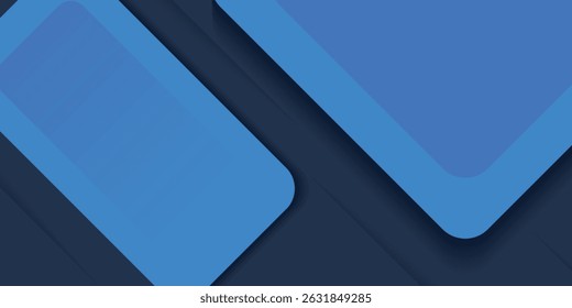 Abstrato triângulo azul e cinza no projeto geométrico de cor escura. papel moderno futurista fundo vetor ilustração