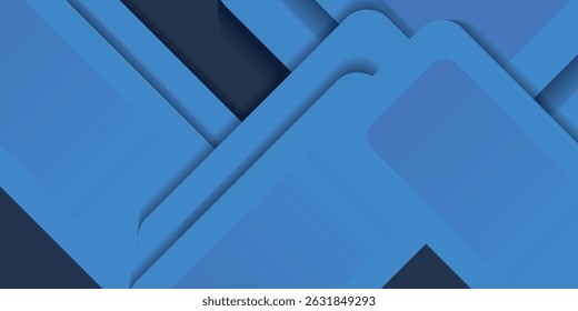 Abstrato triângulo azul e cinza no projeto geométrico de cor escura. papel moderno futurista fundo vetor ilustração