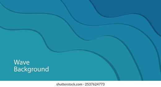 Fundo abstrato das ondas azul e cinza, elemento de curva de fundo do vetor com espaço em branco para design de texto e mensagem.