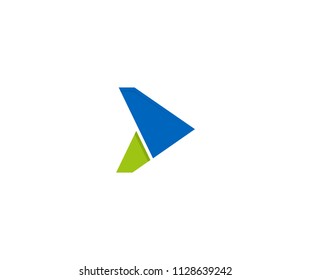 Abstract Blue Green Arrow Vector Logo