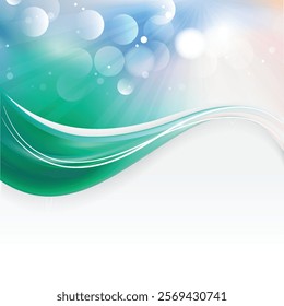 Abstract Blue Green Background Design Template