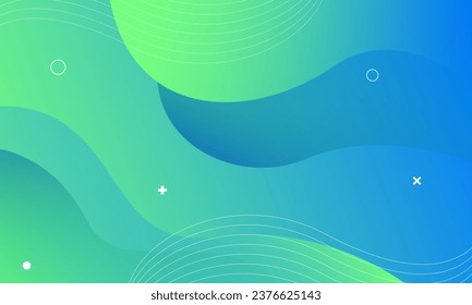 Abstract blue and green background. Fluid shapes composition. Eps10 vector