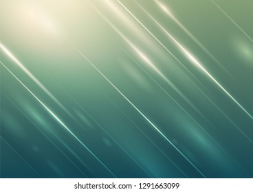 Abstract blue green background with lighting, Vector illustration