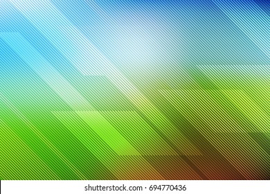 Abstract blue and green background with lines