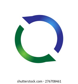 Abstract Blue And Green Background. Logo Design. White Background.




