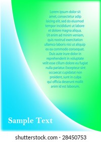 Abstract Blue and Green background with space for text.