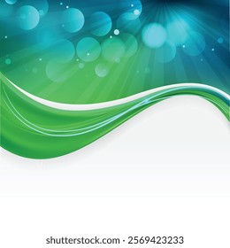 Abstract Blue Green Background Template