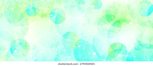 Abstract blue and green background with washi paper texture and watercolor painting style. Natural and artistic design illustration with handmade and soft impression.