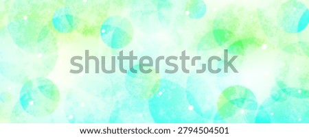 Abstract blue and green background with washi paper texture and watercolor painting style. Natural and artistic design illustration with handmade and soft impression.