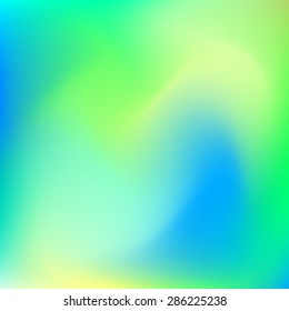 Abstract blue and green blur color gradient background for web, presentations and prints. Vector illustration.