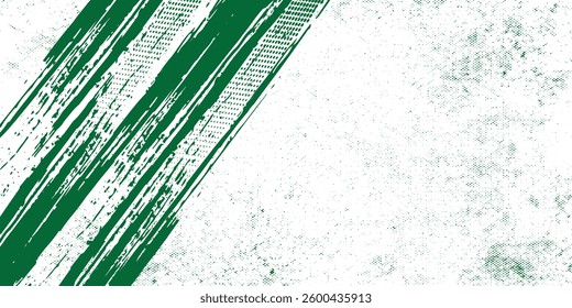 Abstract Blue and Green Brush Texture Background with Halftone and Glowing Light Effects. Sport Background with Grunge Style. Scratch and Texture Elements For Design
