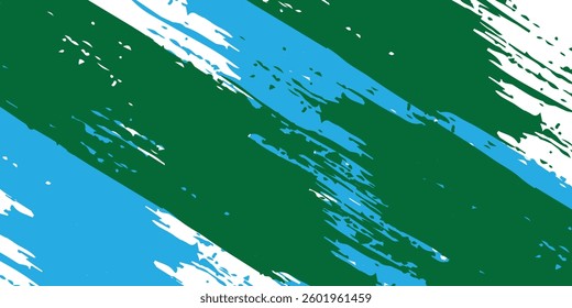 Abstract Blue and Green Brush Texture Background with Halftone and Glowing Light Effects. Sport Background with Grunge Style.