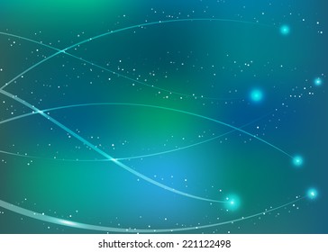 Abstract Blue Green Color Background. Abstract Glowing Lines Background.