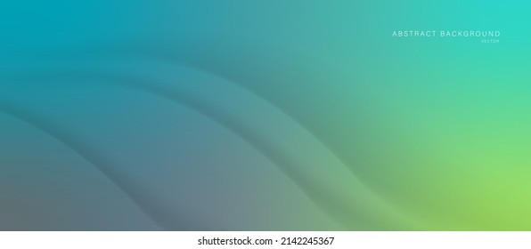 Resumen Las líneas de curva azul y verde son fondo de forma lisa. Sitio web, banner y folletos de fondo. Ilustración del vector