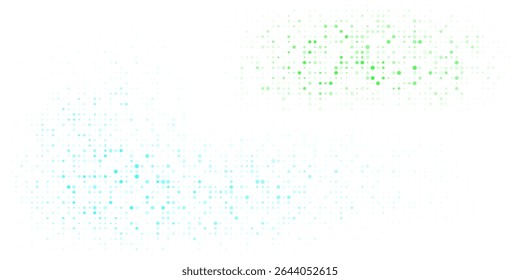 Patrón punteado azul y verde Abstractas con efecto degradado de semitono