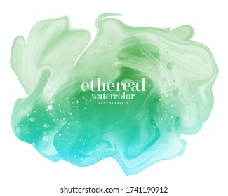 abstract blue green ethereal background