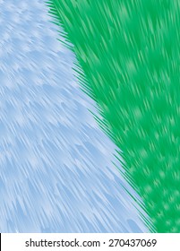 Abstract blue and green fur background vector