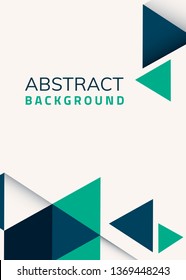 Abstract blue and green geometric background vector