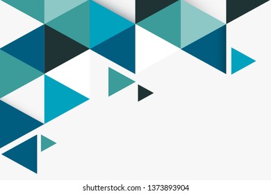 Abstract blue and green geometric background vector