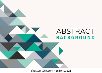 Abstract blue and green geometric background vector. Abstract geometric background with triangles. Modern style. Vector illustration.