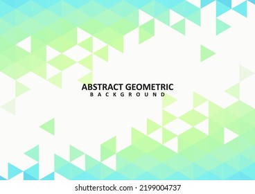 Abstrakte, blaue und grüne geometrische Hintergrundstruktur. Geometrischer Vektorhintergrund