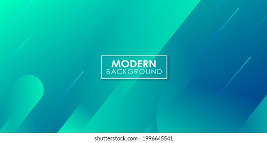 Abstract blue green geometric shape background. Modern dynamic style composition for banner and page layout design other. Vector