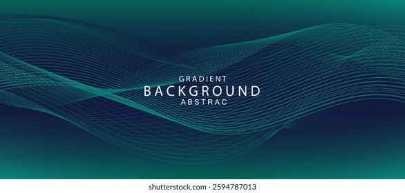 abstract blue and green gradient background, business technology digital communication template, illustration element, future banner poster cover pattern creative graphic vector blend banner header