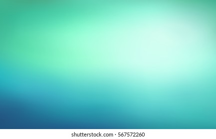 Abstract  blue and green gradient background. Blurred turquoise water backdrop. Vector illustration for your graphic design, banner, aqua poster