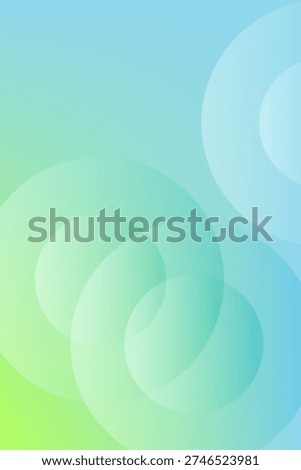 Abstract Blue and Green Gradient Background with Soft Overlapping Transparent Circles for Eco-Tech and Wellness Design