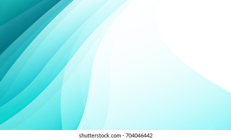 Abstract Blue green gradient curve background